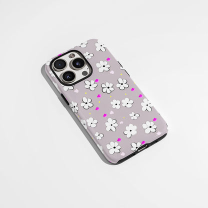 雙層半手印堅韌霧面雛菊 iPhone 手機殼