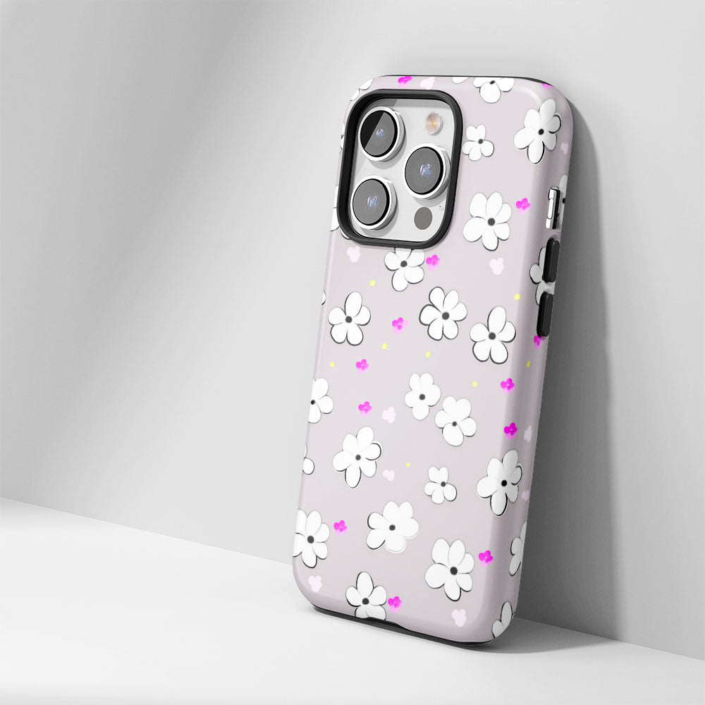 雙層半手印堅韌霧面雛菊 iPhone 手機殼