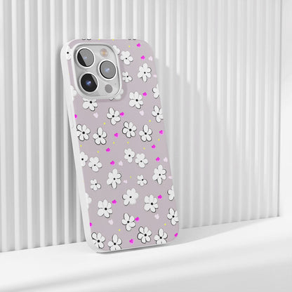 Latest 3rd-Generation Crystal Tough Glossy Daisy iPhone Case (MagSafe-Compatible)
