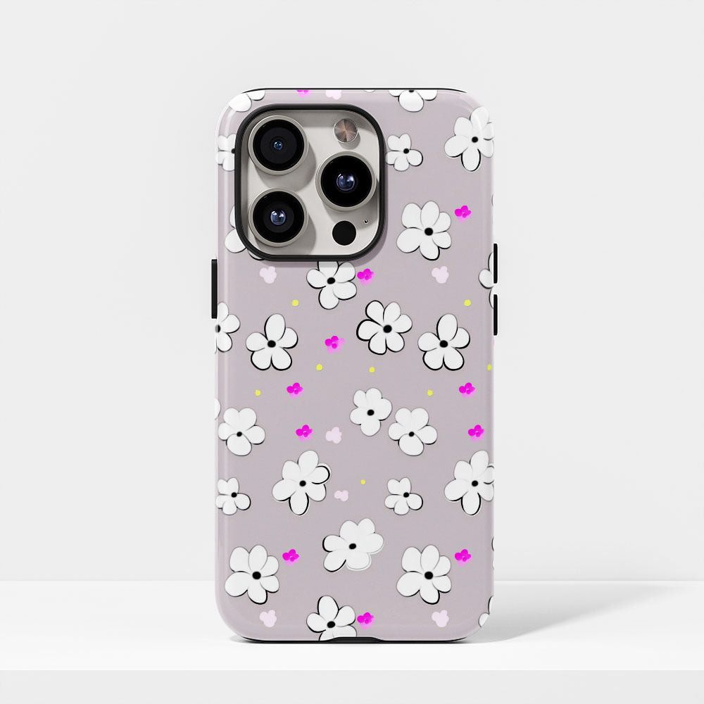 雙層半手印堅韌霧面雛菊 iPhone 手機殼
