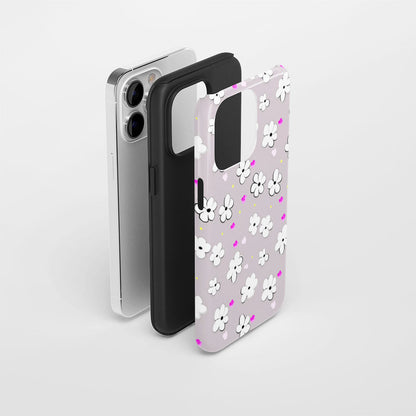 雙層半手印堅韌霧面雛菊 iPhone 手機殼
