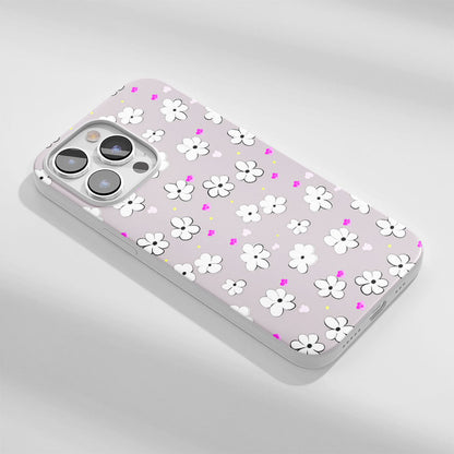 Latest 3rd-Generation Crystal Tough Glossy Daisy iPhone Case (MagSafe-Compatible)
