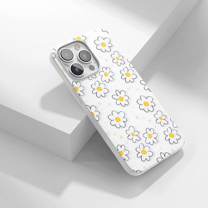 Latest 3rd-Generation Crystal Tough Glossy Daisy iPhone Case (MagSafe-Compatible)