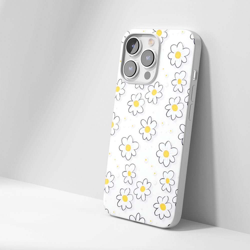 Latest 3rd-Generation Crystal Tough Glossy Daisy iPhone Case (MagSafe-Compatible)