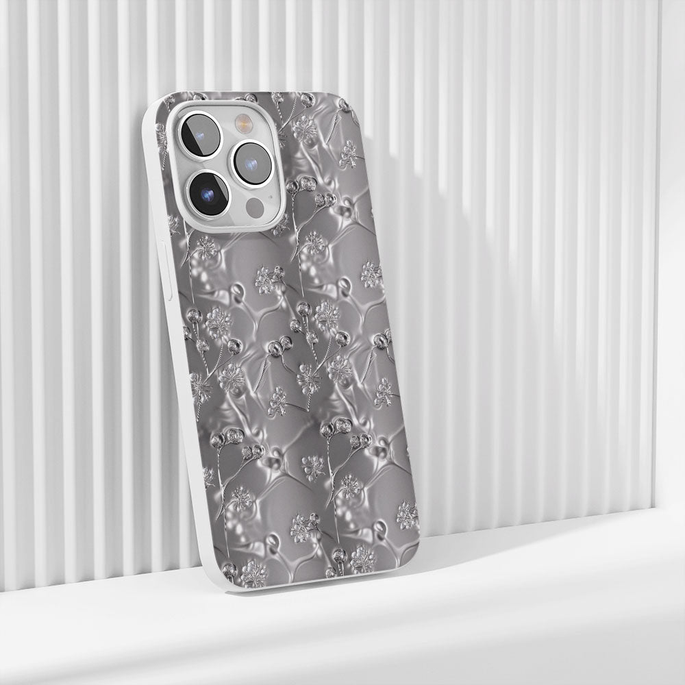Latest 3rd-Generation Crystal Tough Glossy Gypsophila iPhone Case (MagSafe-Compatible)