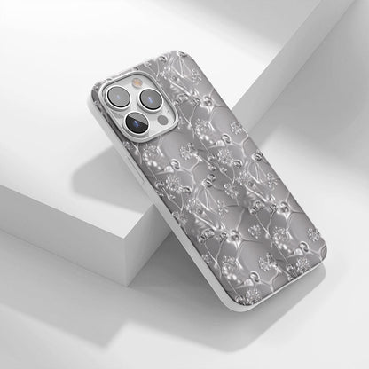 Latest 3rd-Generation Crystal Tough Glossy Gypsophila iPhone Case (MagSafe-Compatible)