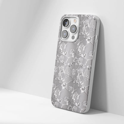 Latest 3rd-Generation Crystal Tough Glossy Gypsophila iPhone Case (MagSafe-Compatible)