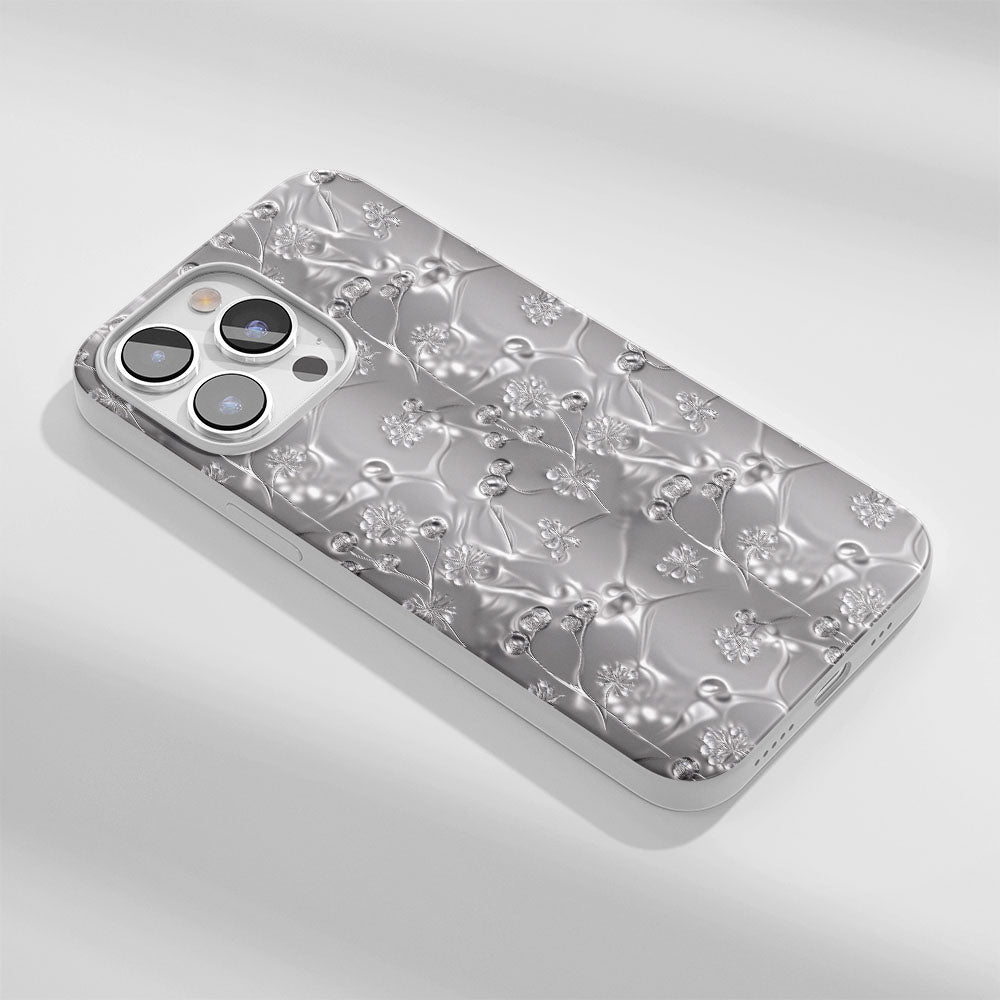Latest 3rd-Generation Crystal Tough Glossy Gypsophila iPhone Case (MagSafe-Compatible)