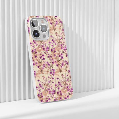 Latest 3rd-Generation Crystal Tough Glossy Gypsophila iPhone Case (MagSafe-Compatible)