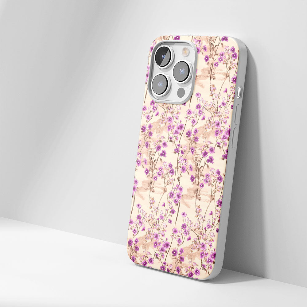 Latest 3rd-Generation Crystal Tough Glossy Gypsophila iPhone Case (MagSafe-Compatible)