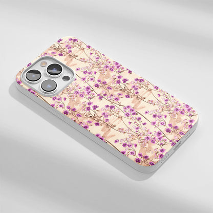 Latest 3rd-Generation Crystal Tough Glossy Gypsophila iPhone Case (MagSafe-Compatible)