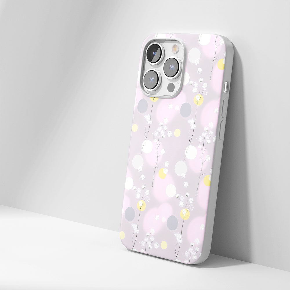 Latest 3rd-Generation Crystal Tough Glossy Gypsophila iPhone Case (MagSafe-Compatible)