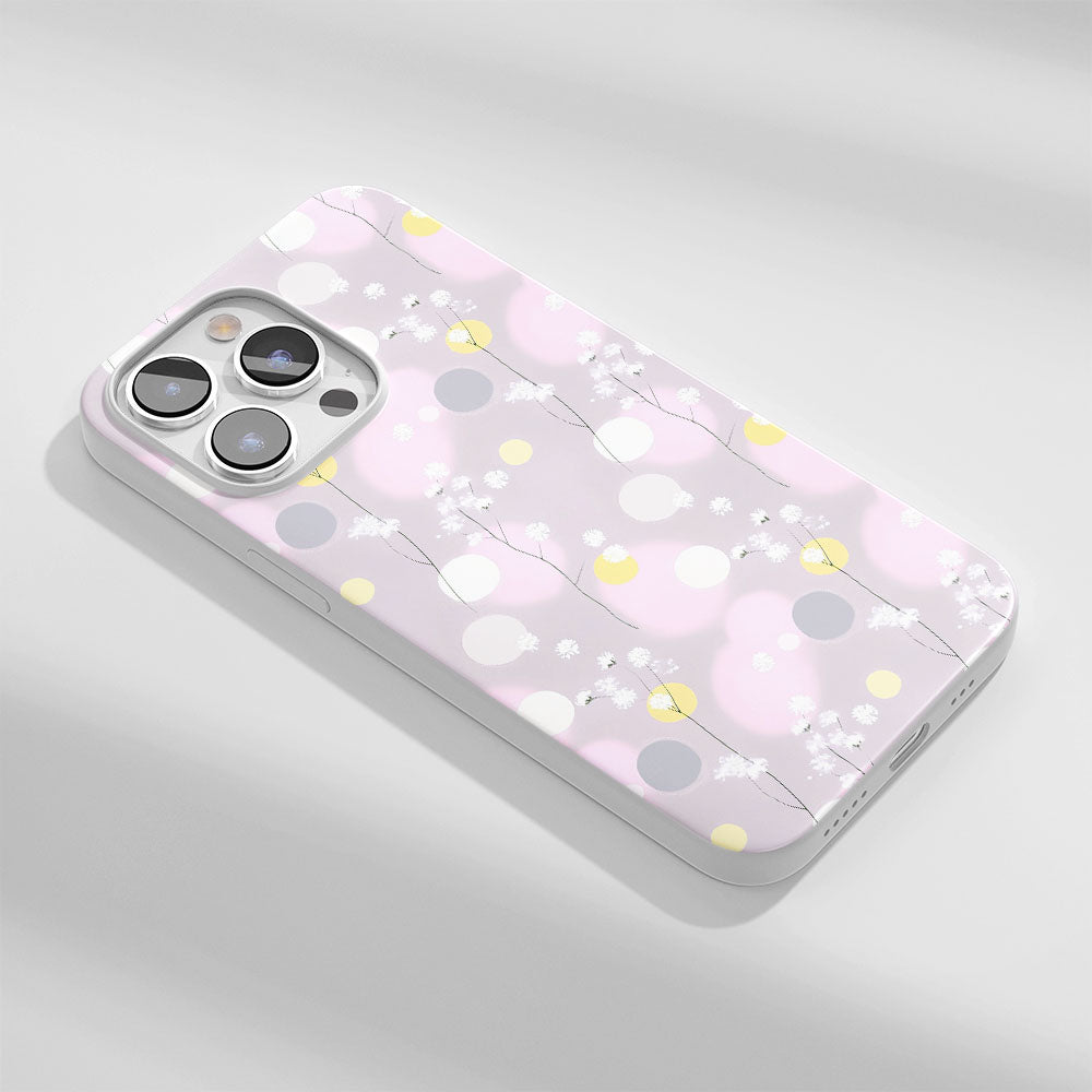Latest 3rd-Generation Crystal Tough Glossy Gypsophila iPhone Case (MagSafe-Compatible)