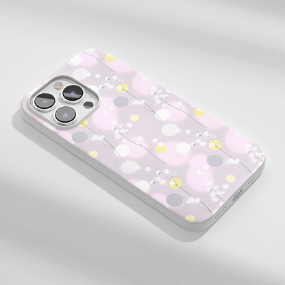 Latest 3rd-Generation Crystal Tough Glossy Gypsophila iPhone Case (MagSafe-Compatible)