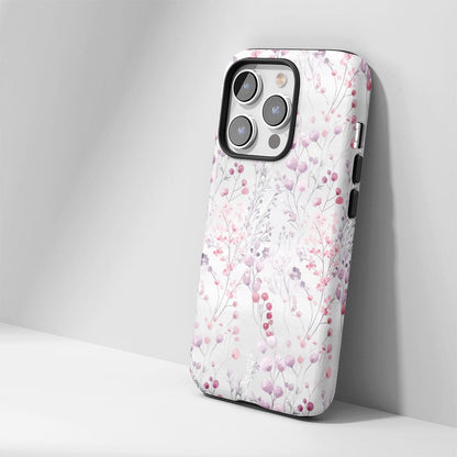 เคส iPhone ลายยิปโซฟิลาเคลือบด้านแบบ 2 ชั้น พิมพ์ลายด้วยมือ 