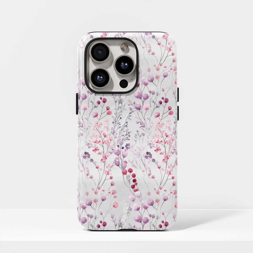 เคส iPhone ลายยิปโซฟิลาเคลือบด้านแบบ 2 ชั้น พิมพ์ลายด้วยมือ 