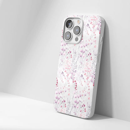 Latest 3rd-Generation Crystal Tough Glossy Gypsophila iPhone Case (MagSafe-Compatible)