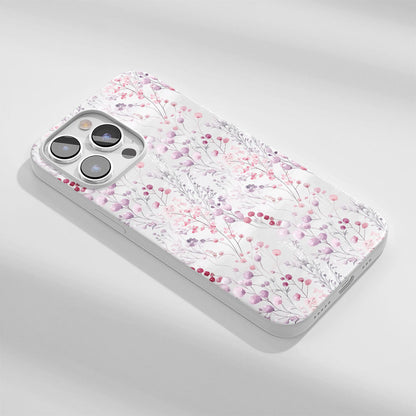 Latest 3rd-Generation Crystal Tough Glossy Gypsophila iPhone Case (MagSafe-Compatible)