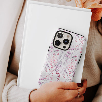 เคส iPhone ลายยิปโซฟิลาเคลือบด้านแบบ 2 ชั้น พิมพ์ลายด้วยมือ 