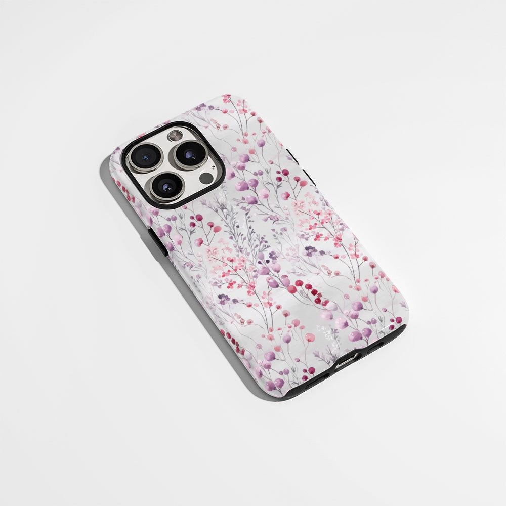 เคส iPhone ลายยิปโซฟิลาเคลือบด้านแบบ 2 ชั้น พิมพ์ลายด้วยมือ 