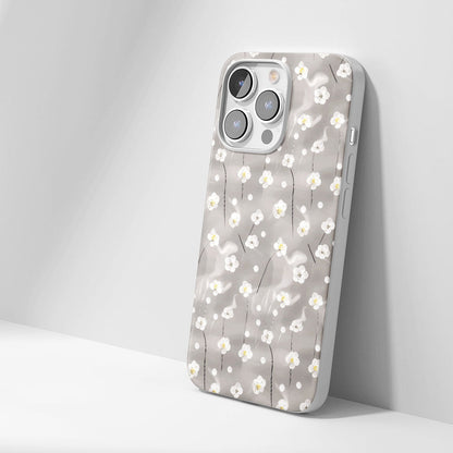 Latest 3rd-Generation Crystal Tough Glossy Gypsophila iPhone Case (MagSafe-Compatible)