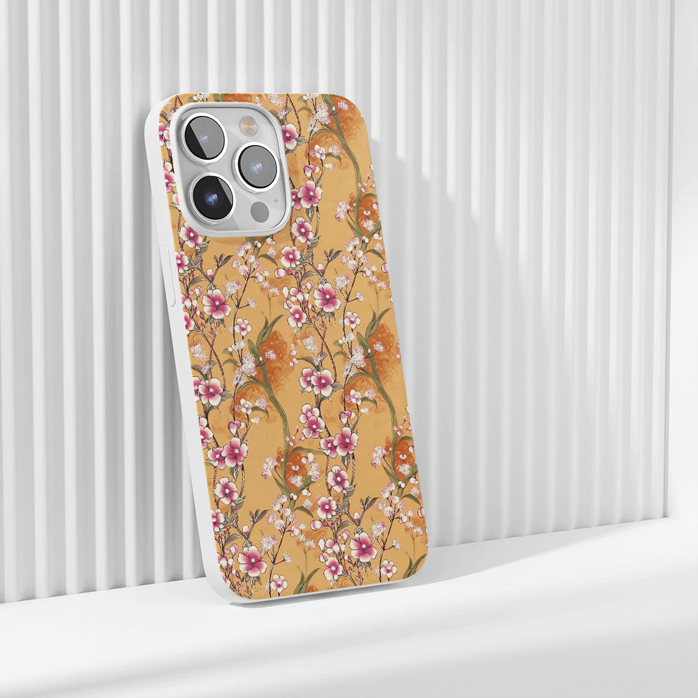 Latest 3rd-Generation Crystal Tough Glossy Gypsophila iPhone Case (MagSafe-Compatible)