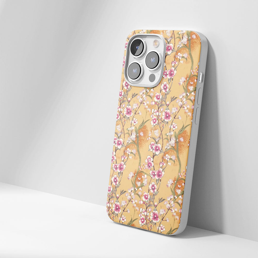Latest 3rd-Generation Crystal Tough Glossy Gypsophila iPhone Case (MagSafe-Compatible)