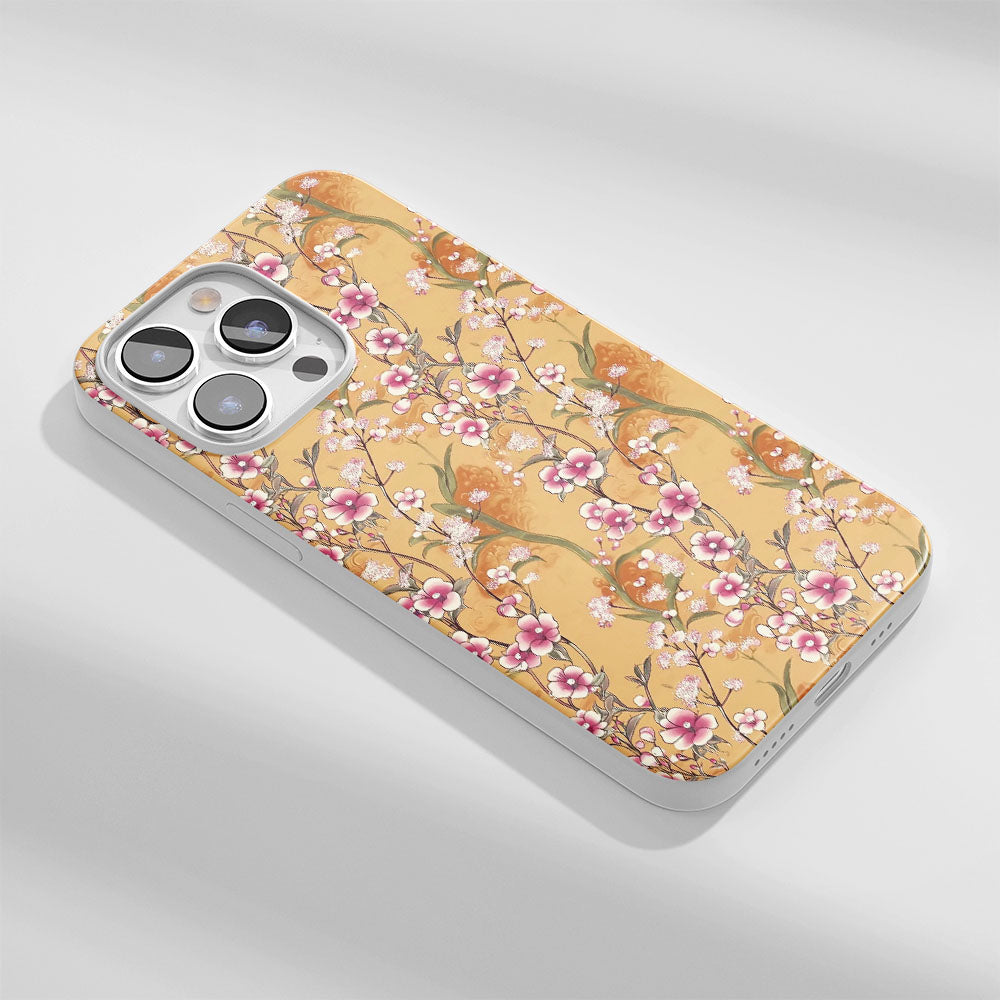 Latest 3rd-Generation Crystal Tough Glossy Gypsophila iPhone Case (MagSafe-Compatible)