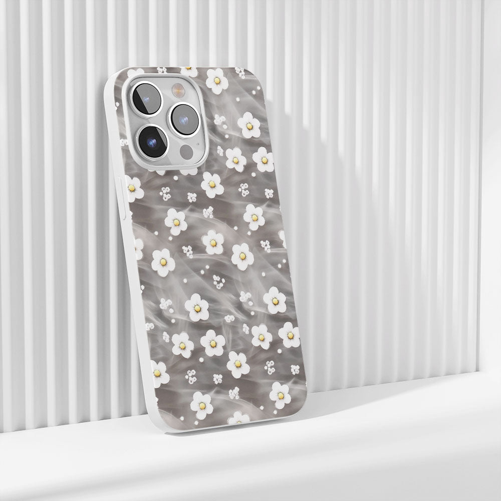 Latest 3rd-Generation Crystal Tough Glossy Gypsophila iPhone Case (MagSafe-Compatible)