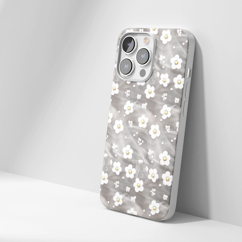 Latest 3rd-Generation Crystal Tough Glossy Gypsophila iPhone Case (MagSafe-Compatible)