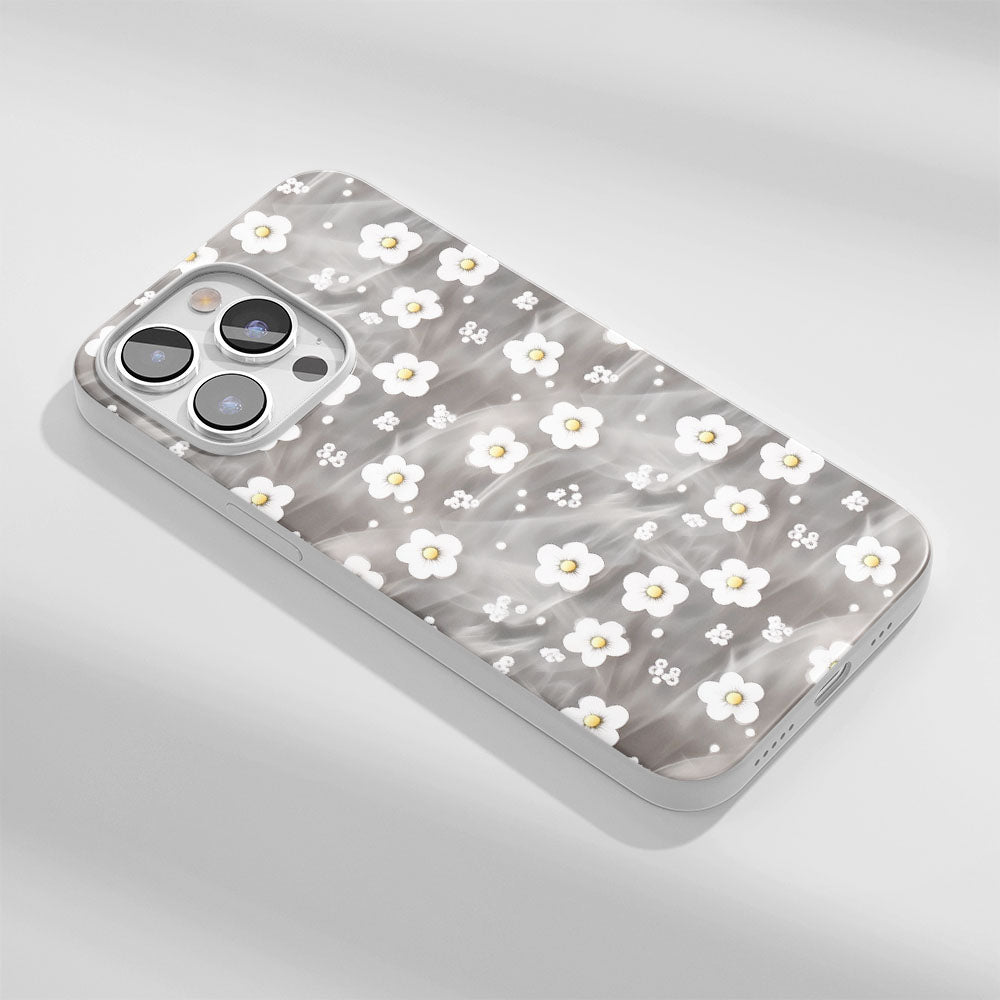 Latest 3rd-Generation Crystal Tough Glossy Gypsophila iPhone Case (MagSafe-Compatible)
