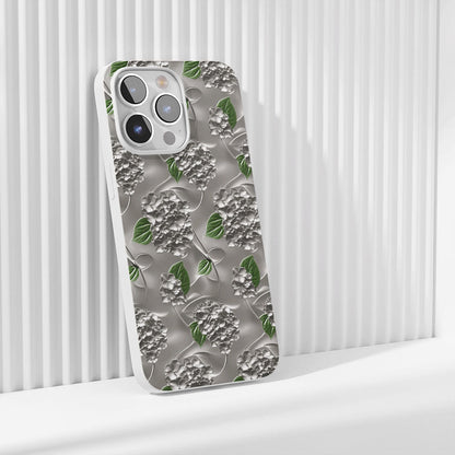 最新第三代水晶堅韌亮面繡球花 iPhone 手機殼