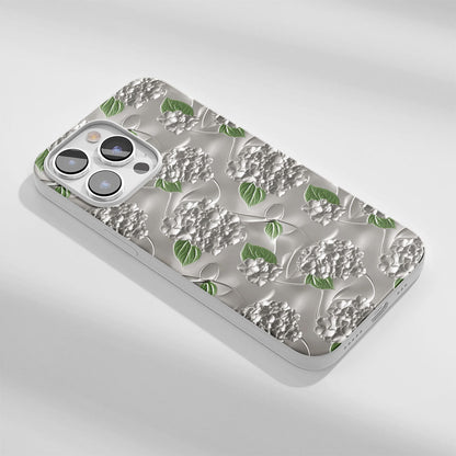 最新第三代水晶堅韌亮面繡球花 iPhone 手機殼
