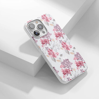 最新第三代水晶堅韌亮面繡球花 iPhone 手機殼
