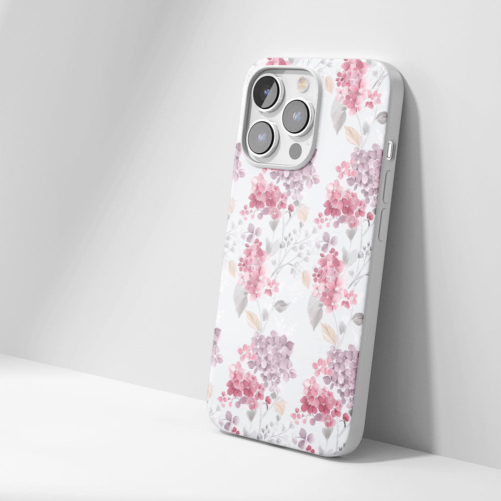 最新第三代水晶堅韌亮面繡球花 iPhone 手機殼