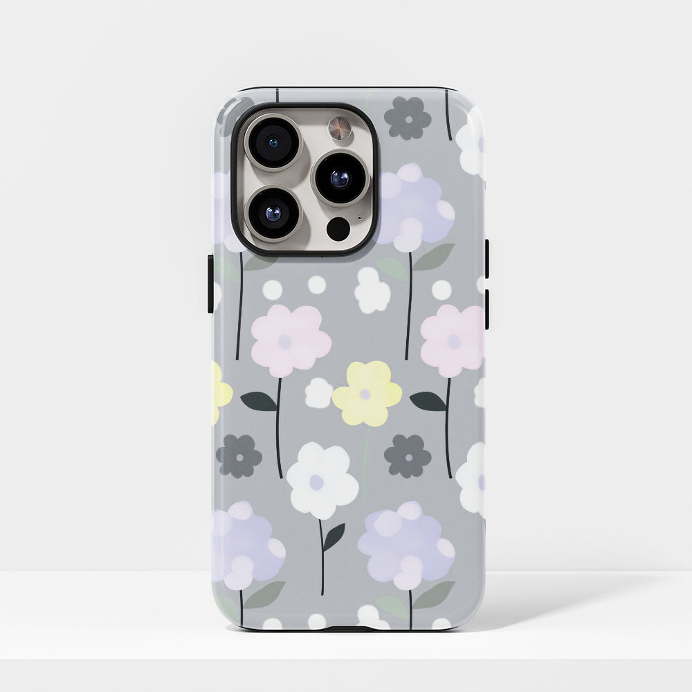 Double-Layer Semi-Handprinted Tough Matte Jasmine iPhone Case