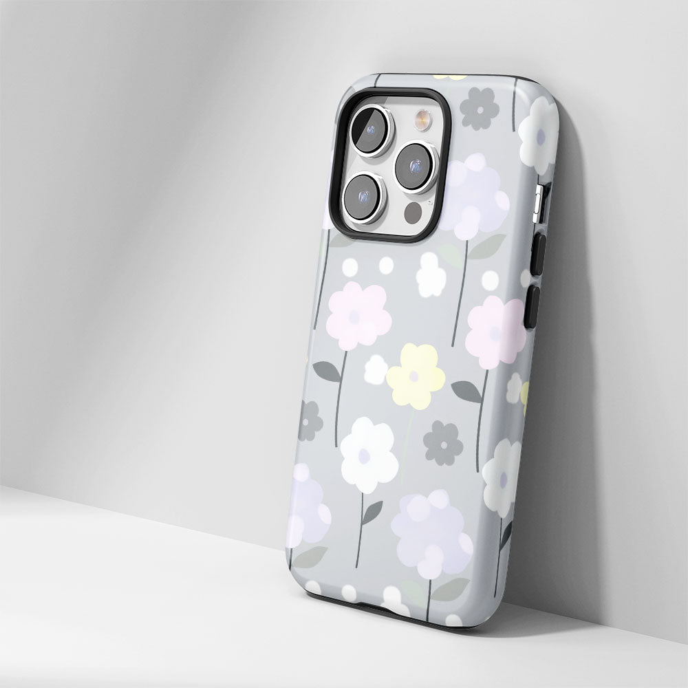 Double-Layer Semi-Handprinted Tough Matte Jasmine iPhone Case