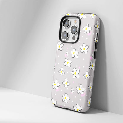 Double-Layer Semi-Handprinted Tough Matte Jasmine iPhone Case