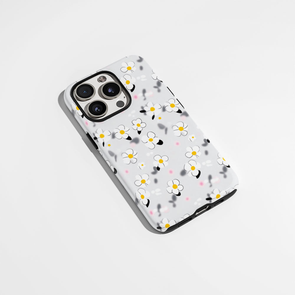 Double-Layer Semi-Handprinted Tough Matte Jasmine iPhone Case