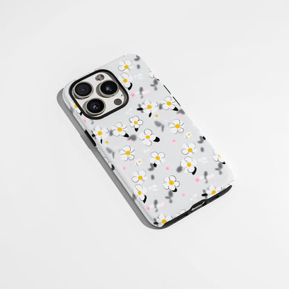 Double-Layer Semi-Handprinted Tough Matte Jasmine iPhone Case