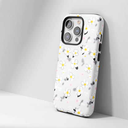 Double-Layer Semi-Handprinted Tough Matte Jasmine iPhone Case