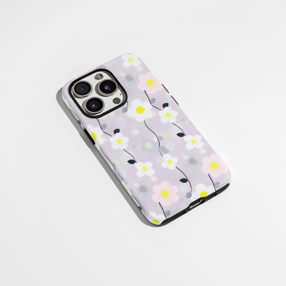 Double-Layer Semi-Handprinted Tough Matte Jasmine iPhone Case