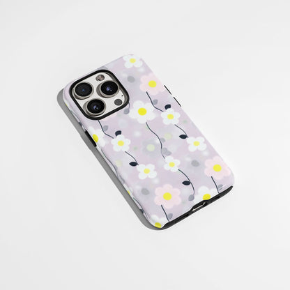 Double-Layer Semi-Handprinted Tough Matte Jasmine iPhone Case