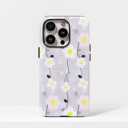 Double-Layer Semi-Handprinted Tough Matte Jasmine iPhone Case