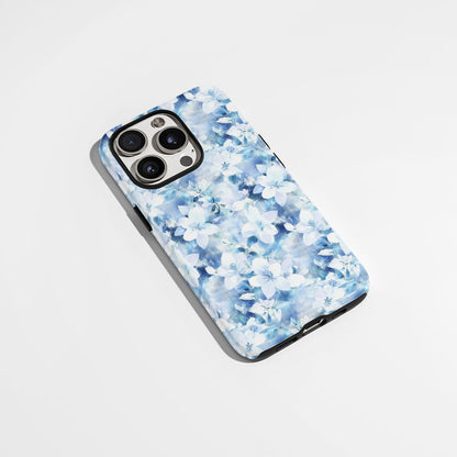 Double-Layer Semi-Handprinted Tough Matte Jasmine iPhone Case