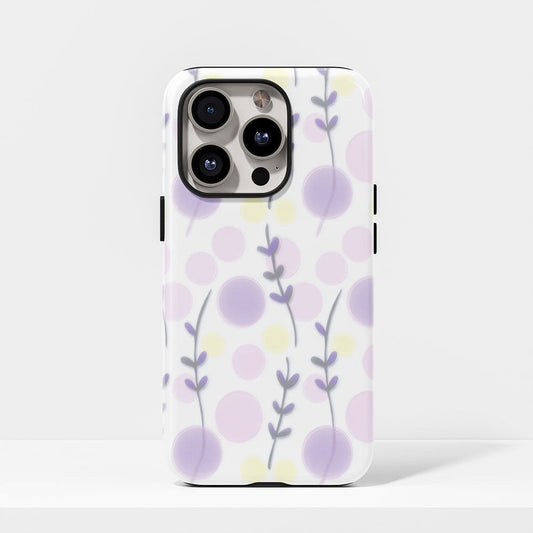 雙層半手工印花霧面薰衣草色 iPhone 手機殼