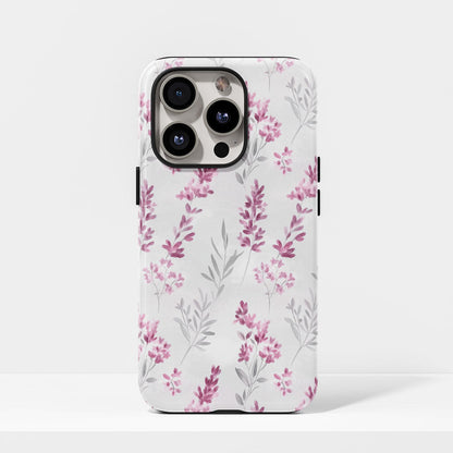 雙層半手工印花霧面薰衣草色 iPhone 手機殼