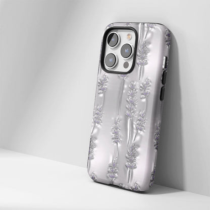 雙層半手工印花霧面薰衣草色 iPhone 手機殼