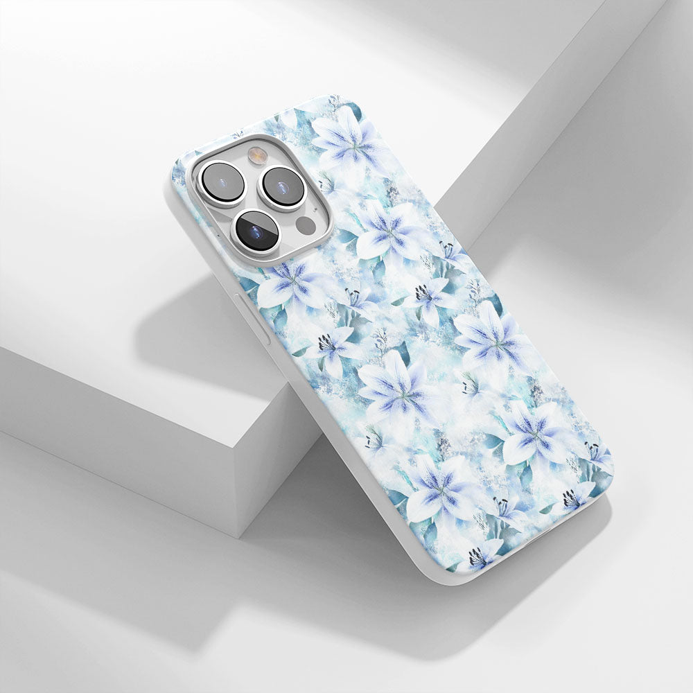 Latest 3rd-Generation Crystal Tough Glossy Lily iPhone Case (MagSafe-Compatible)