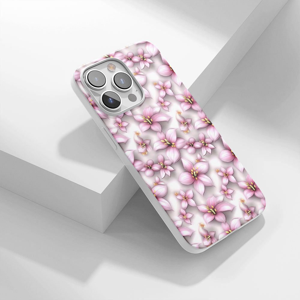 Latest 3rd-Generation Crystal Tough Glossy Lily iPhone Case (MagSafe-Compatible)